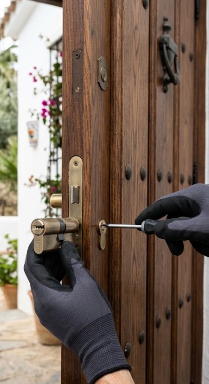 Servicio de Cerrajero Benalmádena pueblo 24 horas y apertura de puertas urgente